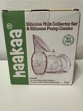 🤱 Haakaa Silicone Milk Collector Set & Silicone Breast Pump Combo
